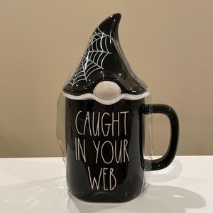 ⚡️⚡️NEW Rae Dunn CAUGHT IN YOUR WEB Gnome Halloween Lidded Mug